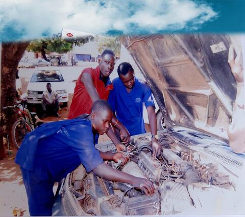 Hands on work in motor vehicle mechanics